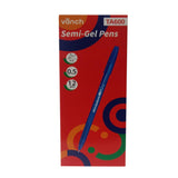 SEMI-GEL PEN VANCH BALLPEN BLACK BLUE RED INK 0.5MM 12PCS